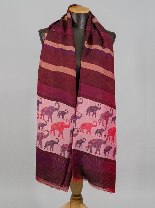 Elephants - Garnet & Pink